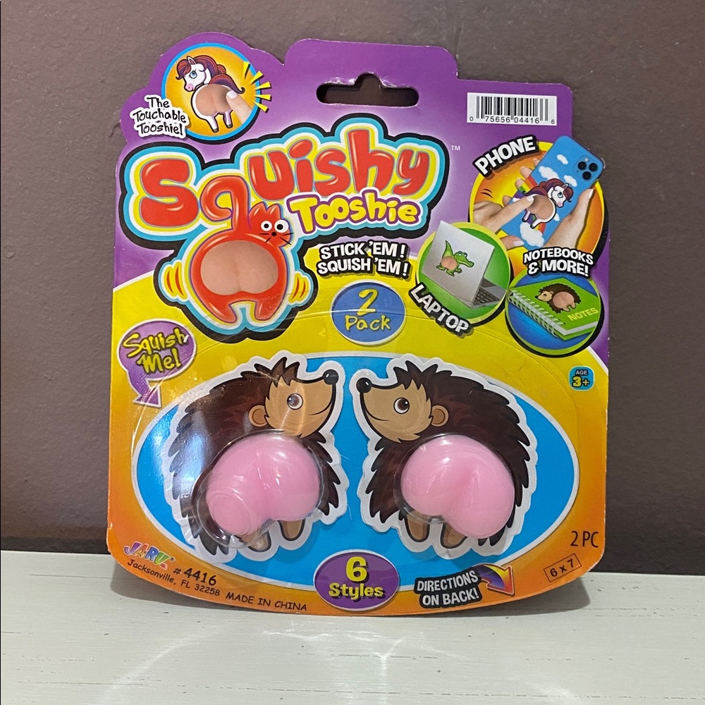 Squishy Tooshie Stick Em’ Squish Em’ 2Pack Squishy Toy